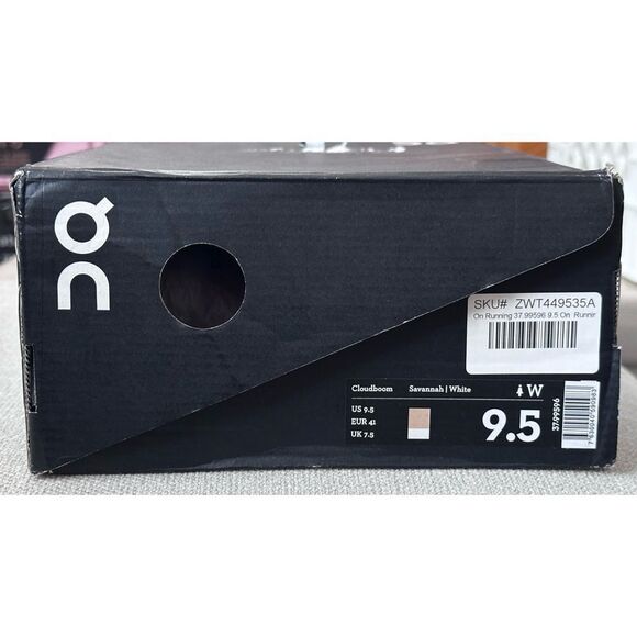 On Running Cloudboom 1 Women’s Sneakers in Savannah/ White, SZ 9.5 - Picture 10 of 12